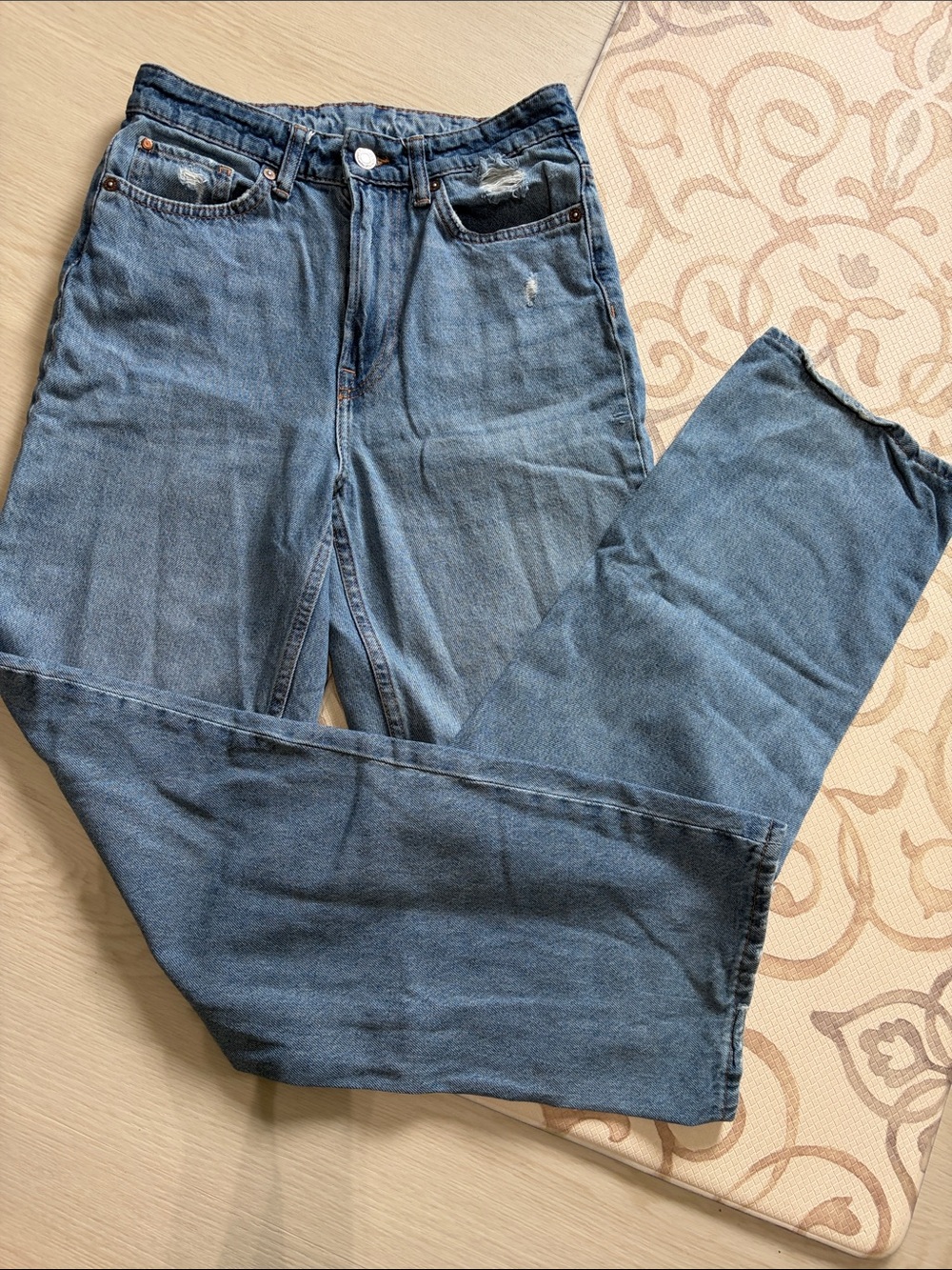 H&M loose straight high waist 4